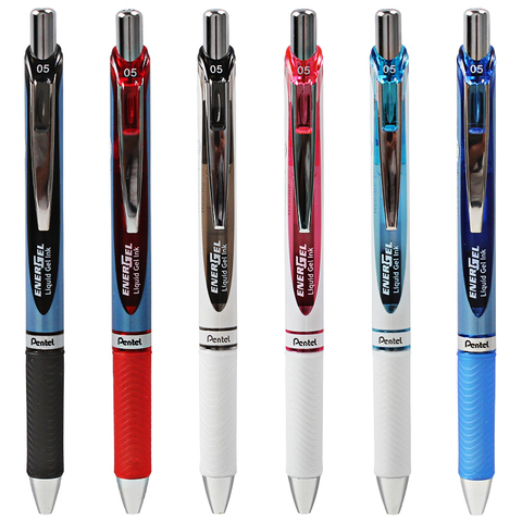 Pentel BLN75 – stylos à encre Gel à séchage rapide, 6 pièces, 0.5mm, Type presse à aiguille neutre, fournitures d'écriture lisse ► Photo 1/6