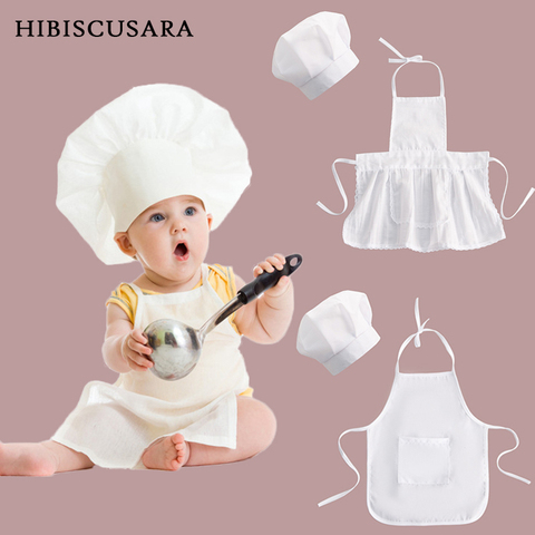 Costumes de photographie pour nouveau-nés, ensemble de 2 pièces pour bébés garçons et filles, tablier de cuisine, accessoires Photo en coton ► Photo 1/6