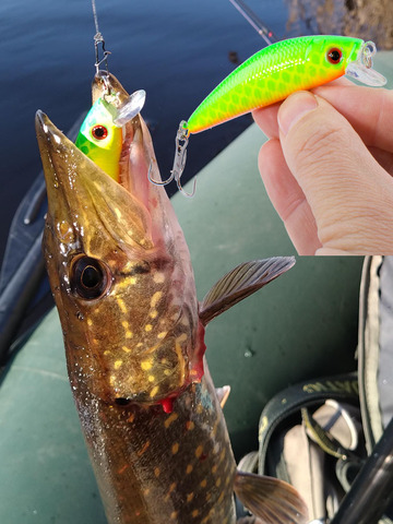 SEALURER – leurre méné rigide coulant à enfoncement lent avec Wobbler, appât artificiel idéal pour la pêche à la manivelle, 7cm, 8,5g, 1 pièces ► Photo 1/6