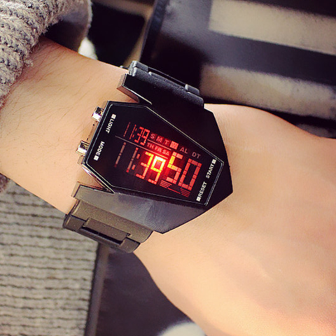 LED Harajuku mode tendance étudiant luxe Silicone horloges hommes femmes Couple multi-fonction sport alarme électronique montre numérique ► Photo 1/6