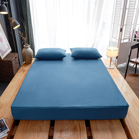 Housse de matelas imperméable avec fermeture éclair sur les Six côtés, tout compris, drap-housse pour lit King/Queen size, personnalisable ► Photo 1/6