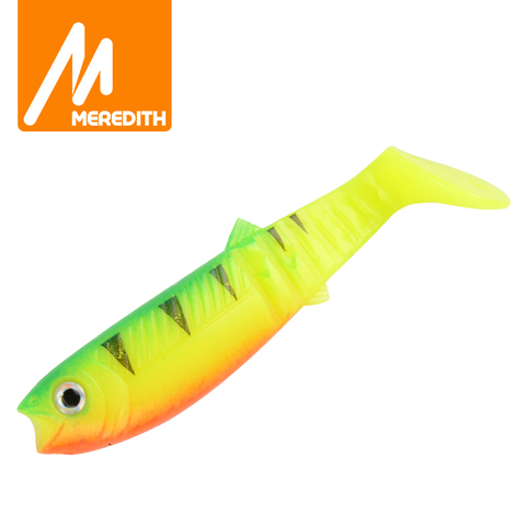 MEREDITH 10 pièces 5.5g 8 cm leurres de pêche leurres de pêche doux artificiels appâts de pêche cannibale poisson leurres souples Shads JX62-08 ► Photo 1/6