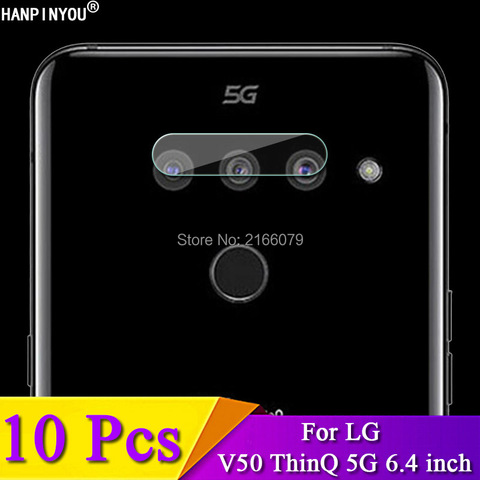 LG V50 ThinQ 5G 6.4 pouces, 10 pièces/lot, protecteur d'objectif de caméra arrière transparent, couverture en Fiber de verre trempé souple ► Photo 1/6