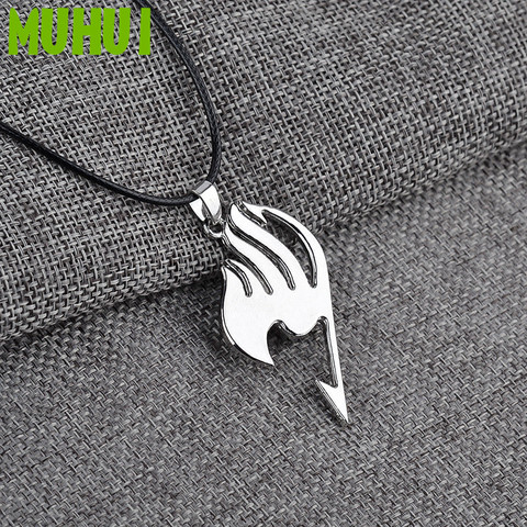 Livraison gratuite Anime fée queue Logo Collier couleur argent plaqué pendentif corde chaîne colliers pour femmes bijoux Collier B102 ► Photo 1/5