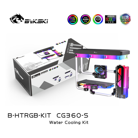 Bykski-Kit de refroidissement liquide, pour INTEL et AMD CPU, carte vidéo, refroidissement du Tube dur/Tube Rigd par lot 360mm / AURA Support RGB ► Photo 1/6