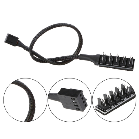 Molex TX4 – adaptateur de répartiteur de ventilateur PWM, 1 à 5 4 broches, câble d'alimentation tressé pour carte mère ► Photo 1/6