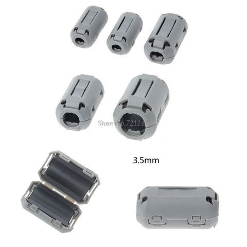 3.5mm gris Ferrite noyau cordon anneau starter perle RFI EMI filtre anti-bruit pour cordon d'alimentation USB câble antenne câble Audio ► Photo 1/6