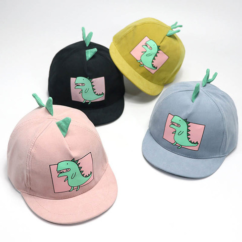 Casquette de Baseball pour enfants, chapeau de printemps et d'été, motif motif dinosaure, casquette ajustable, chapeau de Hip Hop, pour bébés de 1-6 ans, pour garçons et filles ► Photo 1/6