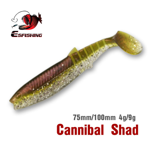 KESFISHING Appâts De Pêche Cannibal 75mm 100mm Leurre De Pêche À La Carpe Leurres De Mer Doux Isca Artifical Swimbait Zander Jigging Lure ► Photo 1/6