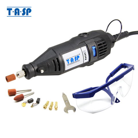 TASP – graveur rotatif électrique 220V 130W, ensemble d'outils, Mini perceuse, broyeur avec accessoires, outils électriques ► Photo 1/6