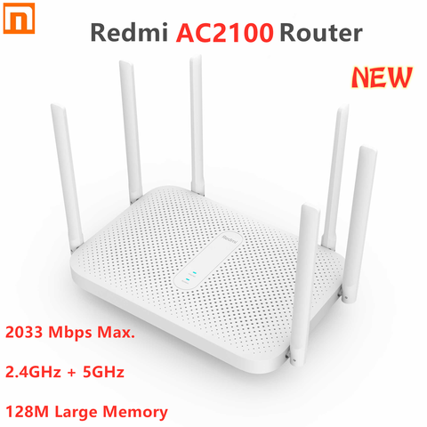 Routeur d'origine Xiaomi Redmi AC2100 Gigabit 2.4G 5.0GHz double bande 2033Mbps routeur sans fil répéteur Wifi 6 antennes à Gain élevé ► Photo 1/6