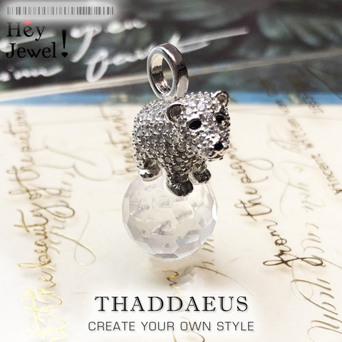 Pendentif Ours Polaire, 2017 Nouvelle Mode Glam 925 Bijoux En Argent Thomas Style Sterling Collier Mignon Cadeau Pour Ts Âme femme ► Photo 1/6