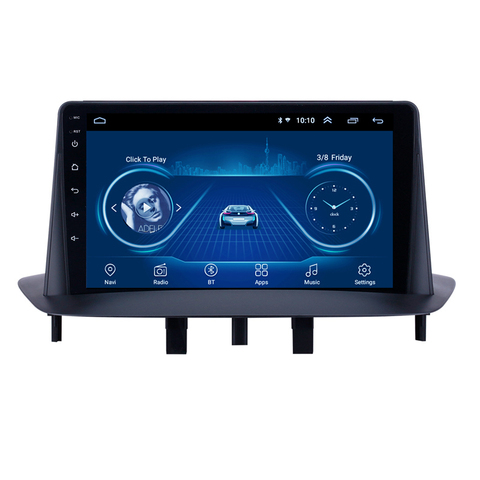 2 Din autoradio multimédia lecteur vidéo Navigation GPS pour Renault Megane 3 Fluence Android voiture stéréo unité de tête avec cadre WIFI ► Photo 1/6