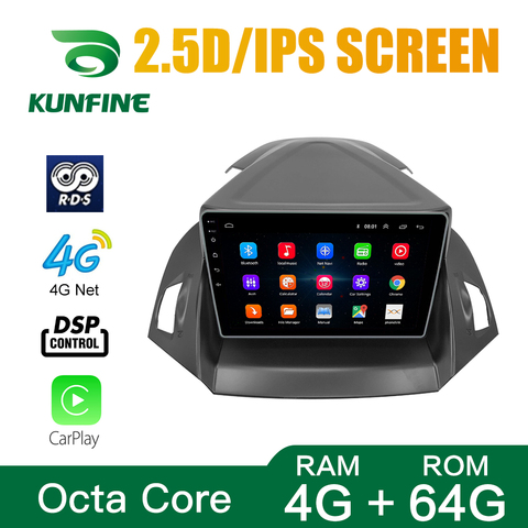 Autoradio pour FORD Kuga 2013-17 Octa Core 1024*600 Android 10.0 voiture DVD GPS lecteur de Navigation sans pont autoradio Headunit wifi ► Photo 1/6