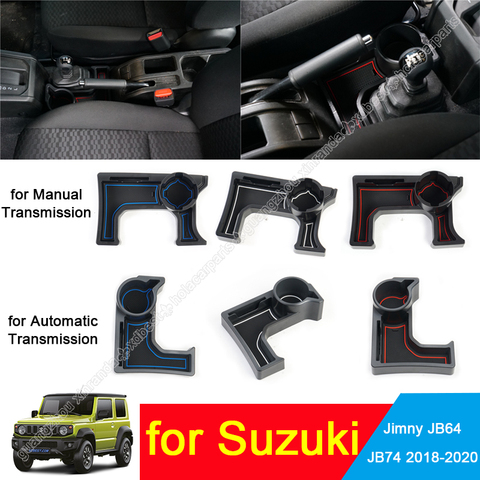 Porte-gobelet de Console centrale, boîte de rangement de modèle de voiture automatique/manuel, organisateur de bouton de changement de vitesse automatique pour Suzuki Jimny JB64 JB74 2022 + ► Photo 1/6