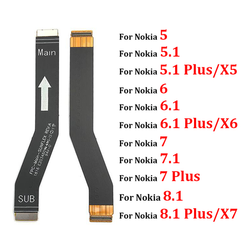 Câble flexible de carte mère pour Nokia 2 2.1 3 3.1 Plus 5 5.1 6 6.1 7 7.1 8 X5 X6 X7 ► Photo 1/3