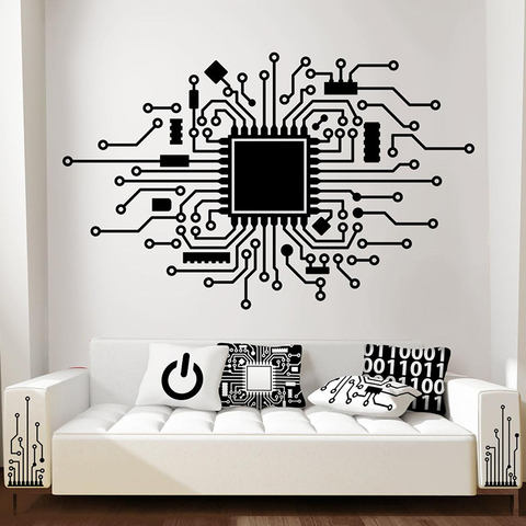 Ordinateur Gamer chambre décor autocollant mural jeu autocollant mural chambre vinyle maison décoration amovible garçons enfants chambre papier peint P378 ► Photo 1/1