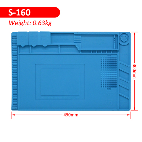 Tapis de soudure en Silicone résistant à la chaleur, tampon de soudure BGA Station d'isolation plate-forme d'entretien de tapis de bureau, outils de réparation ► Photo 1/6