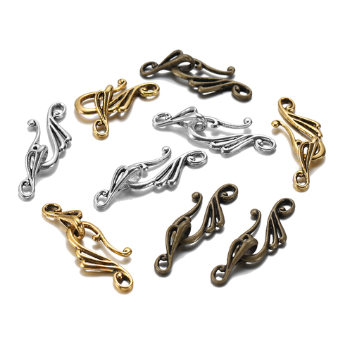 10 pièces Antique Bronze or Note de musique forme en alliage de Zinc fermoirs à bascule crochets pour collier Bracelet fabrication de bijoux fournitures bricolage ► Photo 1/6