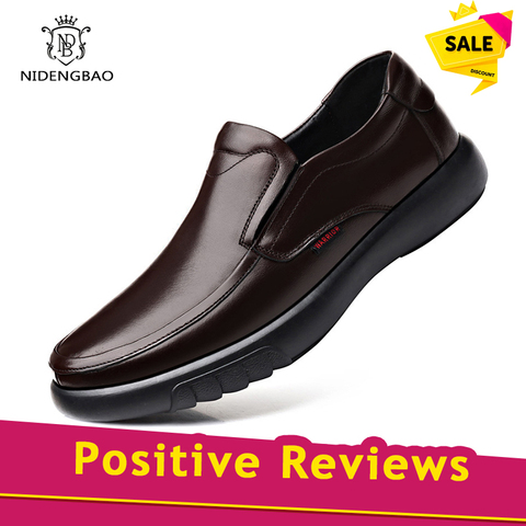 Véritable cuir chaussures décontractées marque de luxe hommes mocassins mocassins confort respirant sans lacet doux conduite chaussures grande taille 38-47 ► Photo 1/6