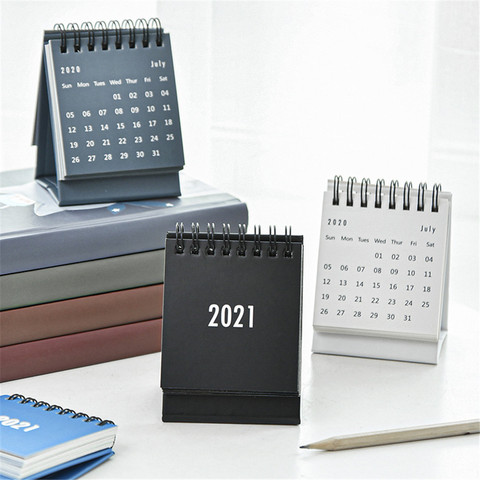 Calendrier de bureau Simple séries noir blanc gris 2022, calendrier de bureau à double horaire quotidien, planificateur Agenda annuel, organisateur, fournitures de bureau ► Photo 1/6