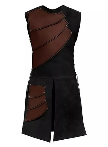 Adulte Hommes En Cuir Gilet Armure Médiévale Gn Chevalier Guerrier Costume Armure Tenue Romain Archer Tabard Manteau Cosplay Vêtements Pour Hommes ► Photo 1/6