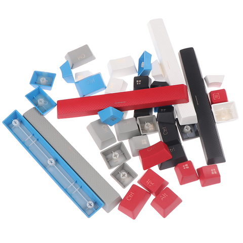 1 jeu noir/blanc/rouge/bleu/gris PBT Keycaps pour Corsair K65 K70 K95 Logitech G710 Gaming clavier touches casquettes ► Photo 1/6