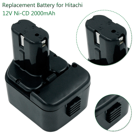 12V Ni-cd 2.0Ah Rechargeable Batterie D'outils pour Hitachi EB1214S EB1212S Eb1220BL Eb1230hl Eb1230r Eb1230x Eb1233x DS 12DVF3 ► Photo 1/6