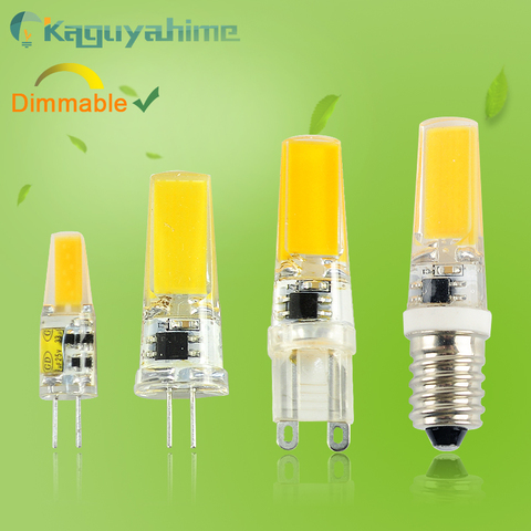 =(K)= 5 pièces LED COB G4 G9 E14 ampoule à intensité variable AC/DC 12V 3w 5w 6W 220V LED G4 G9 ampoule pour lustre remplacer lampe halogène ► Photo 1/6