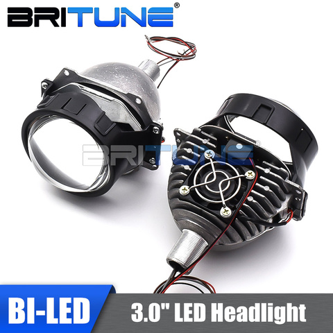 Britune Bi-LED Automatique Lentilles H4 H7 H1 9005 9006 PROJECTEUR LED Tuning Lentille de Phare 3.0 pour des Lumières De Voiture Accessoires Modification 5500K ► Photo 1/6