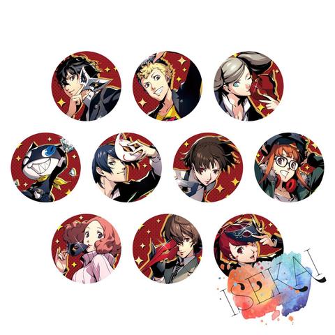 Persona 5 Anime Badge P5 Goro Akechi Joker Ryuji Sakamoto Anne Morgana Yusuke Makoto avec masque métal Badge broche broches ► Photo 1/1