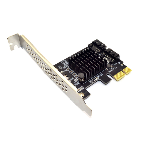 Cartes PCI-E SATA 1x4x8x16x, PCI Express vers SATA 3.0, 2 ports, carte adaptateur d'extension 6Gbps avec puce Marvel 9125 ► Photo 1/6