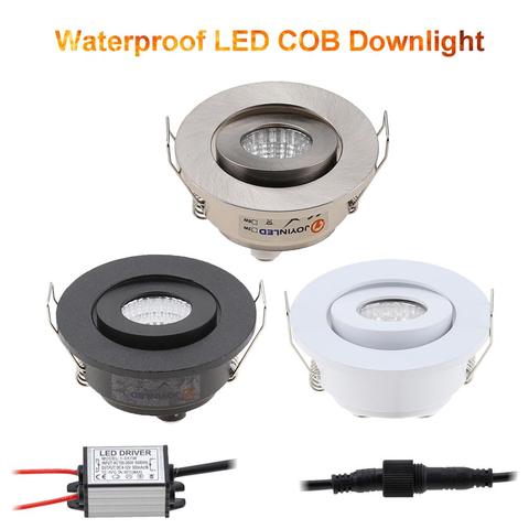Mini Spot lumineux encastrable avec technologie COB, imperméable, IP65, éclairage d'extérieur, lumière à intensité réglable, idéal pour la salle de bain, Cree puce LED ► Photo 1/6