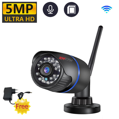 Simicam 5MP 2KHD caméra IP Wifi intelligente extérieure ONVIF P2P Audio CCTV avec port de carte SD Surveillance vidéo sans fil ICSee avec wifi ► Photo 1/6