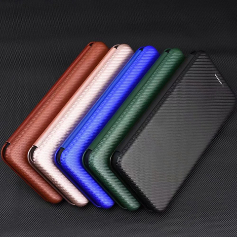 Étui à rabat mat Funda de luxe pour UMIDIGI S5 Pro A7 Pro A3X A3S F2 puissance 3 Coque en Fiber de carbone Coque housse de téléphone Capa ► Photo 1/6