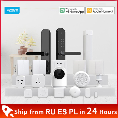 Aqara Hub gateway way2 Kits de maison intelligente interrupteur mural porte fenêtre capteur caméra sans fil relais Module pour Xiaomi HomeKit APP ► Photo 1/6