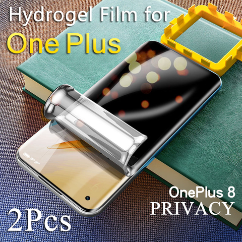 Protecteur d'écran de confidentialité Ultra-mince Invisible, Film Hydrogel souple à couverture complète 6T pour OnePlus 8T 8pro One Plus 7T 7pro ► Photo 1/6