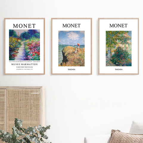 Claude Monet classique Vintage peinture abstraite exposition affiches toile impression mur photos chambre salon maison mur décor ► Photo 1/6