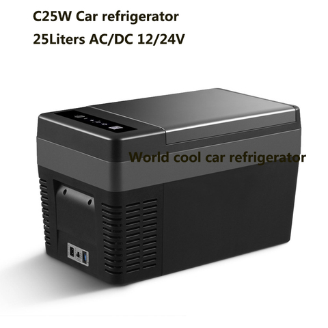 25L AC DC12V24V voiture réfrigérateur Portable Camping pique-nique compresseur extérieur congélateur Mini réfrigérateur glacière glacière voyage maison ► Photo 1/6