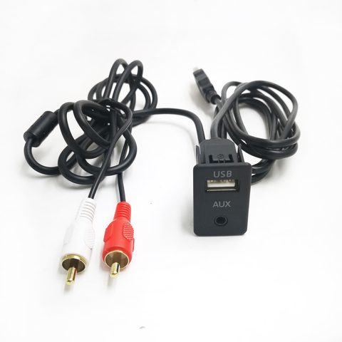 Adaptateur pour voiture 2 RCA AUX USB, tableau de bord, 2RCA, pour voiture Pioneer, Alpine Radio ► Photo 1/2