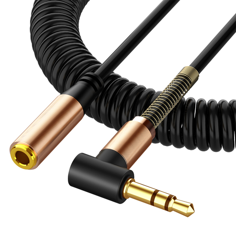 Câble d'extension rétractable Jack 3.5 mâle à femelle, câble d'extension Audio de 3.5mm, Code Aux pour haut-parleur mp3, casque PC ► Photo 1/6