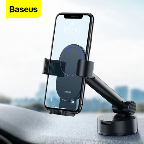 Baseus gravité voiture Support pour téléphone Flexible ventouse Mobile téléphone portable Support montage téléphone Support de Smartphone Support pour téléphone pour téléphone dans la voiture ► Photo 1/6