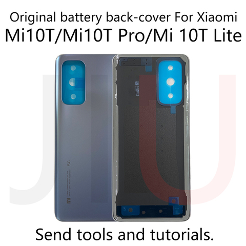 Pour Xiaomi Mi10T Pro 100% couvercle arrière de la batterie d'origine, couvercle arrière en verre pour xiaomi mi10T Lite, couvercle de boîtier arrière de remplacement ► Photo 1/6