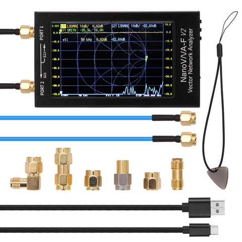 Analyseur de réseau vectoriel nanovna-f V2 3GHz, analyseur d'antenne à ondes courtes HF VHF UHF IPS, affichage LCD ► Photo 1/6