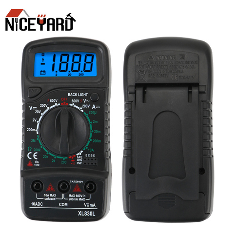 NICEYARD – multimètre numérique portatif, voltmètre ohmmètre AC/DC, testeur de tension Ohm, multimètre LCD XL830L ► Photo 1/6