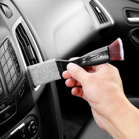 Outil de nettoyage de sortie de climatiseur de voiture 2 en 1, brosse à poussière polyvalente, accessoires de voiture, brosse intérieure de lavage, entretien automobile ► Photo 1/6