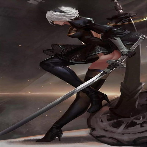 NieR Automata YoRHa – jeu de Cosplay, épée à contrat blanche, accessoire de jeu de rôle, en PU, 105cm, no.2 Type B 9S ► Photo 1/6