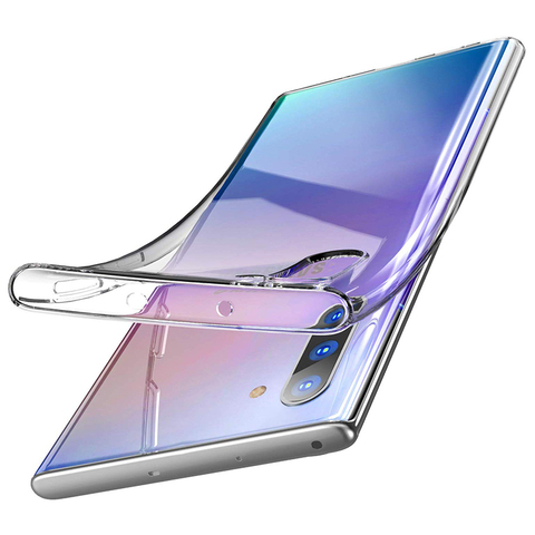 Étui pour samsung de téléphone en Silicone Transparent Original Note de galaxie 10 Plus 10 + étui pour samsung souple Ultra mince en Tpu 10 Pro ► Photo 1/6