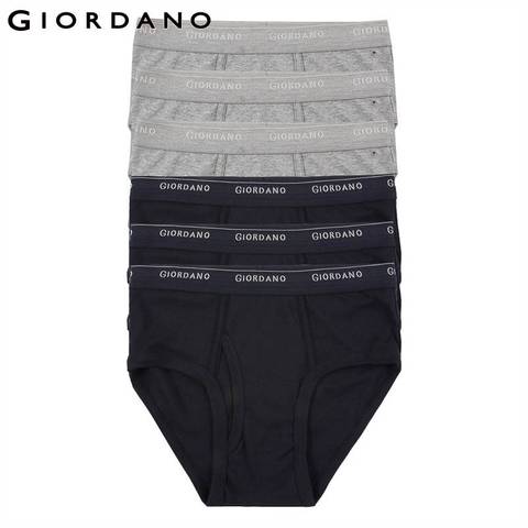 Giordano Hommes Sous-Vêtements slip pour homme 6 pièces Solide Sous-Vêtements Hommes Ropa Intérieur Hombre Mémoires Hommes Coton Cueca Masculina Calzoncillos ► Photo 1/6