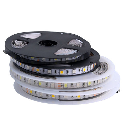 Bande lumineuse LED RGB, SMD 5050, 5/12/24 V, étanche, Flexible, pour rétro-éclairage de la télévision, 5M ► Photo 1/6